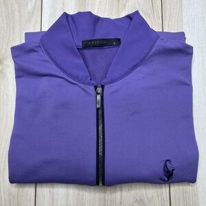 Greyson 1/4 Zip Sweater Mens Size Large Lavender Pullover Golf Club Embroidery